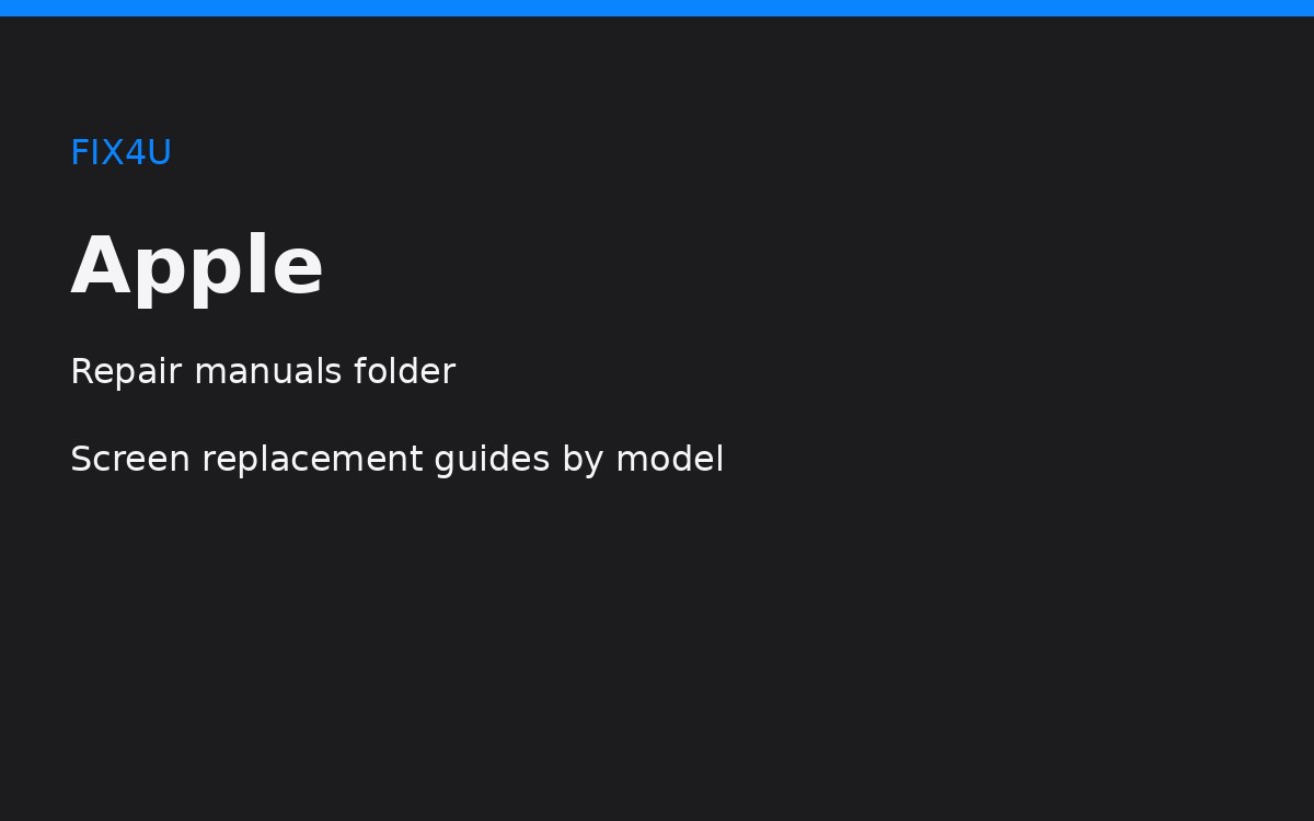Apple repair manuals folder