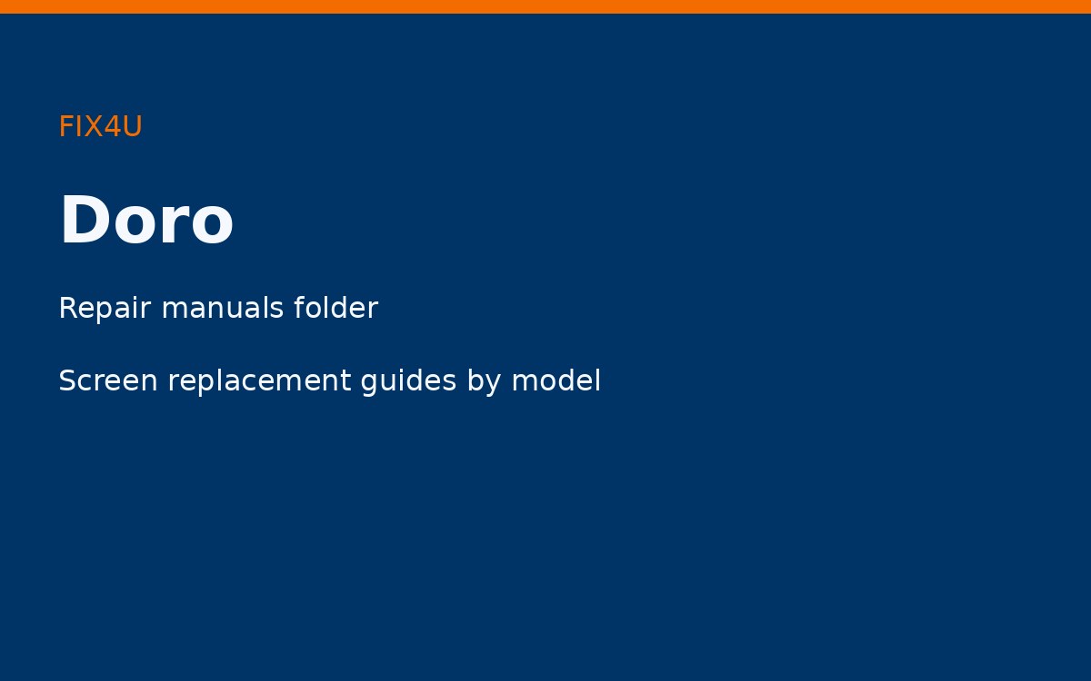 Doro repair manuals folder