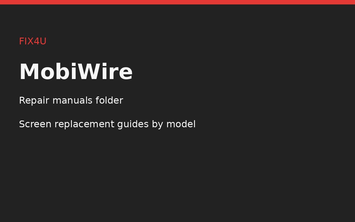 MobiWire repair manuals folder