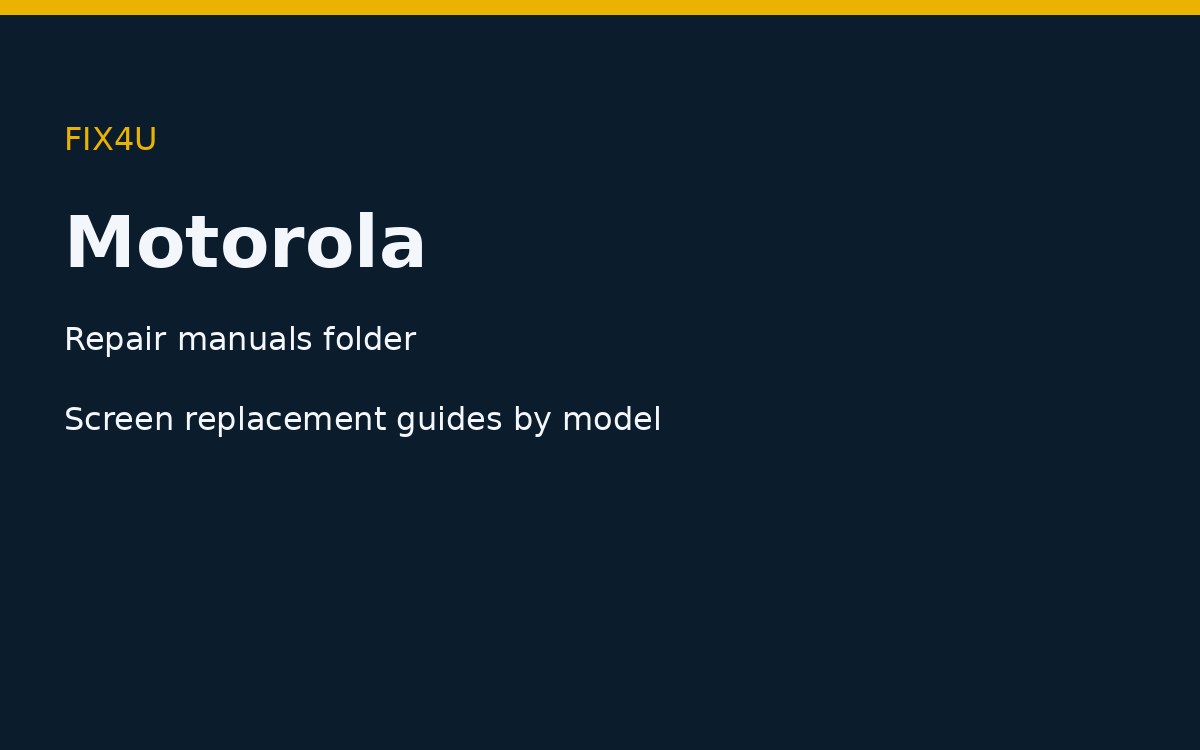 Motorola repair manuals folder