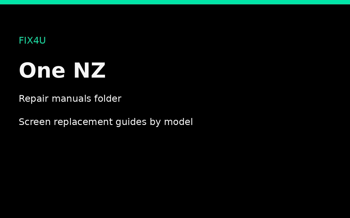 One NZ repair manuals folder