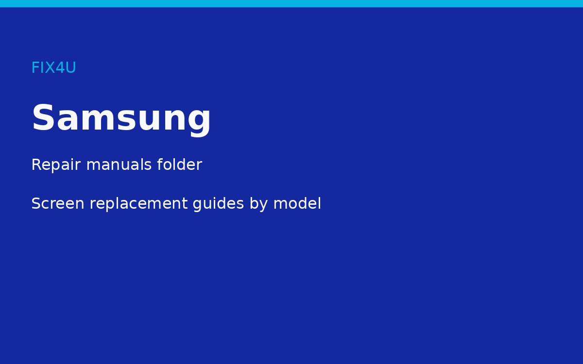 Samsung repair manuals folder