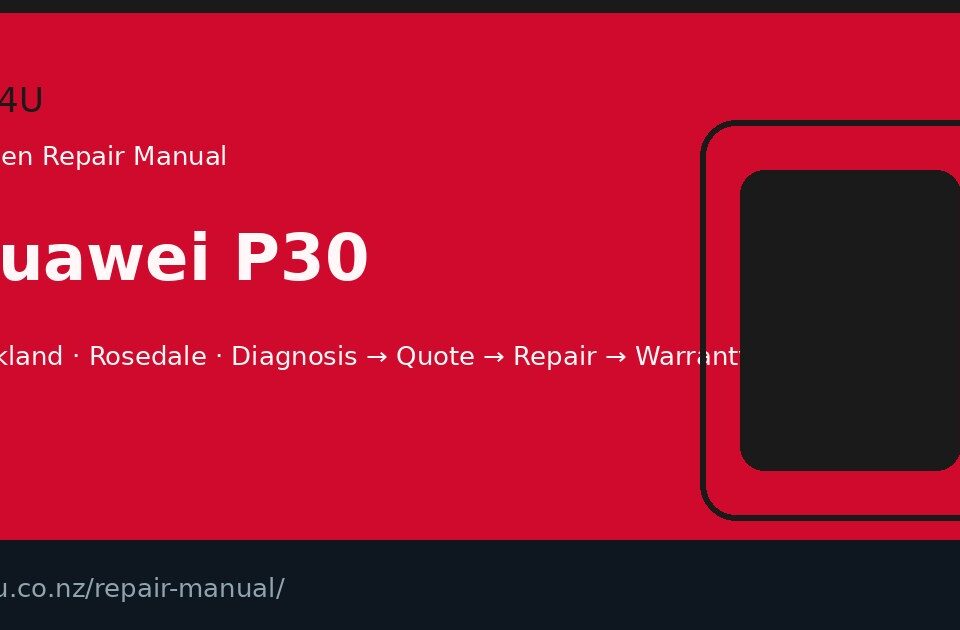 Huawei P30 screen repair manual — FIX4U Auckland