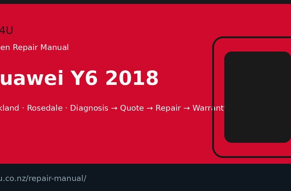 Huawei Y6 2018 screen repair manual — FIX4U Auckland