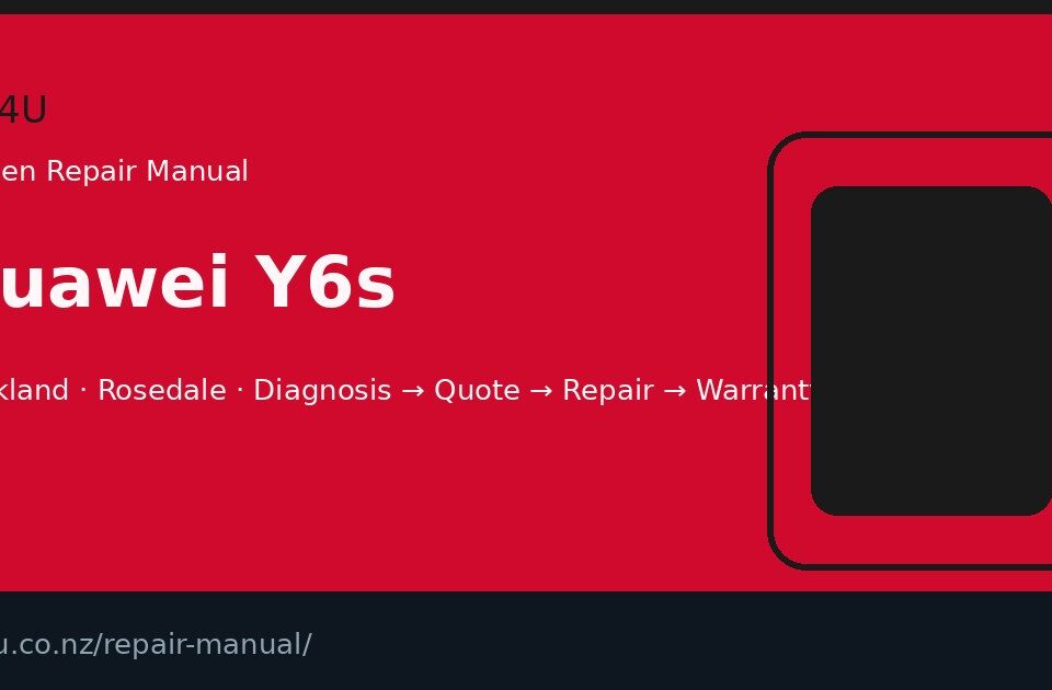 Huawei Y6s screen repair manual — FIX4U Auckland