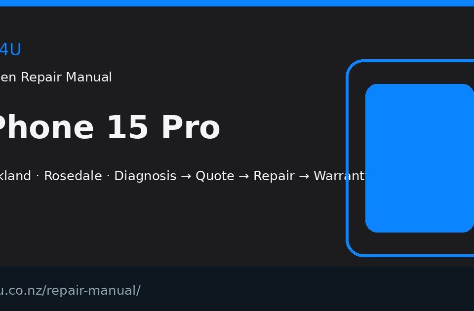 iPhone 15 Pro screen repair manual — FIX4U Auckland