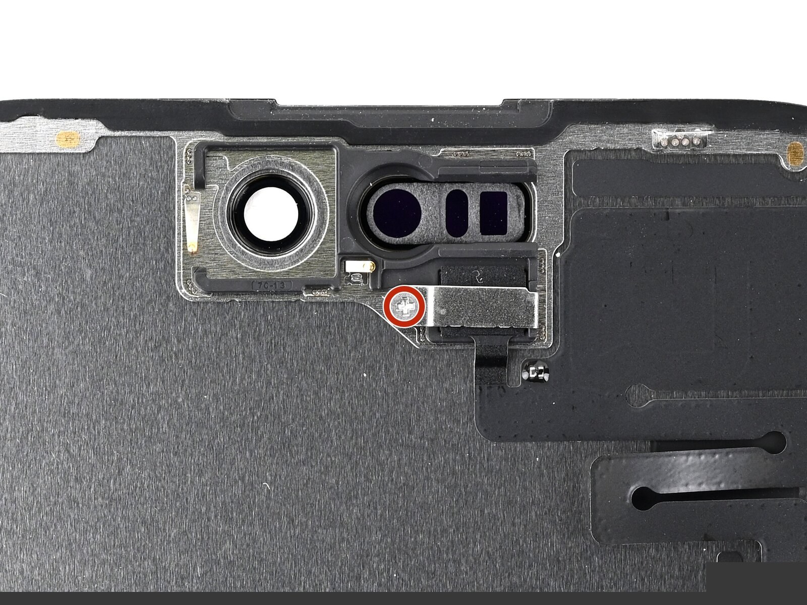 iPhone 16 Plus — Remove the ambient light sensor bracket (logo-free)