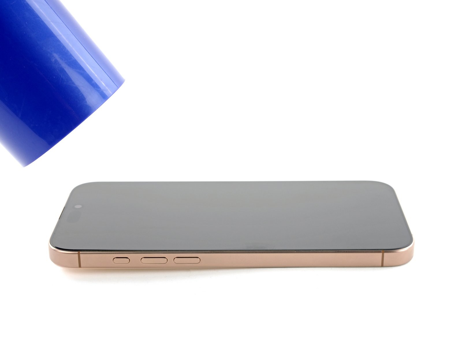 iPhone 16 Pro Max — Apply heat to the perimeter (logo-free)