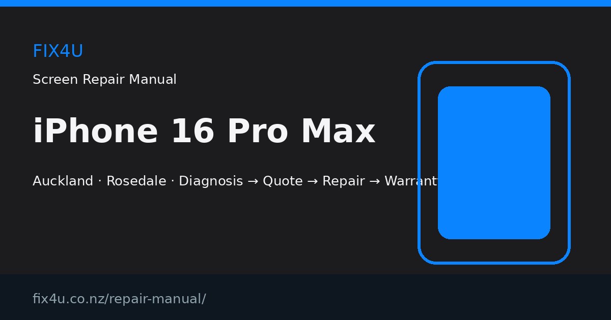 iPhone 16 Pro Max Screen Repair Manual