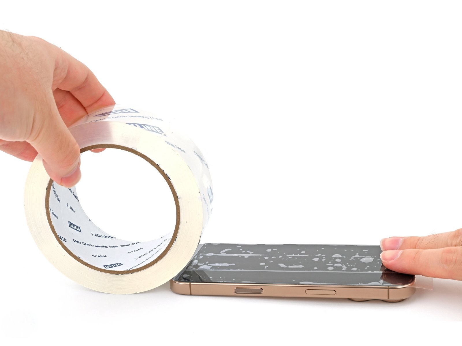 iPhone 16 Pro — Tape over any cracks (logo-free)