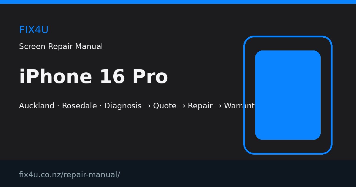 iPhone 16 Pro Screen Repair Manual