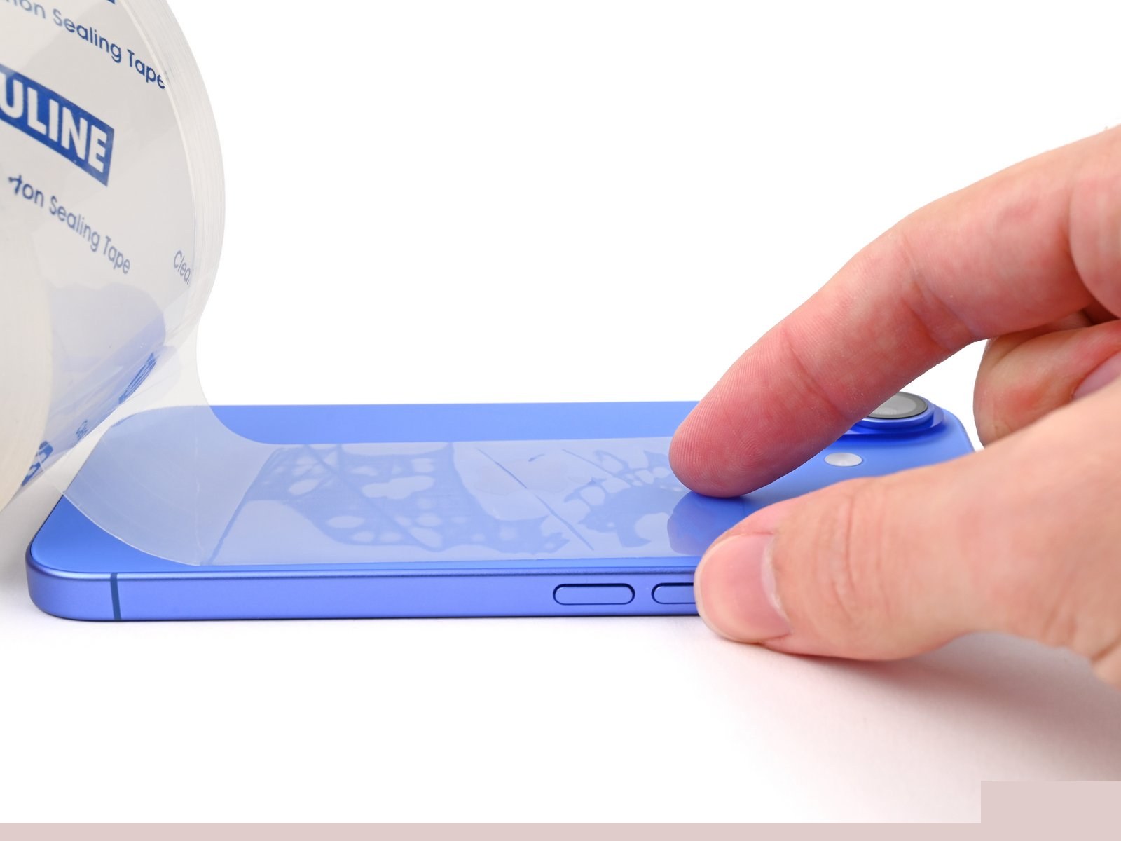 iPhone 16 — Tape over any cracks (logo-free)