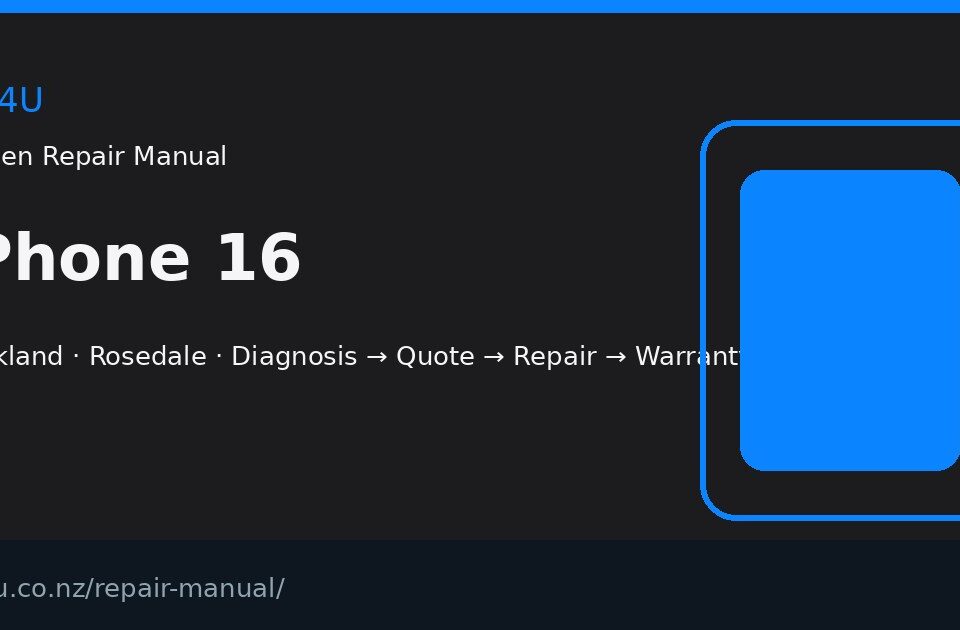 iPhone 16 screen repair manual — FIX4U Auckland