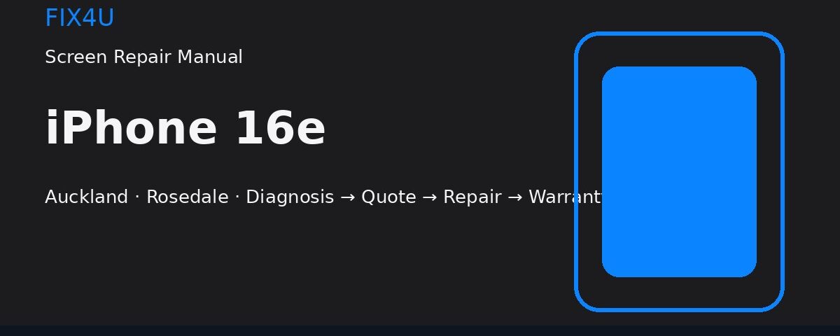 iPhone 16e screen repair manual — FIX4U Auckland