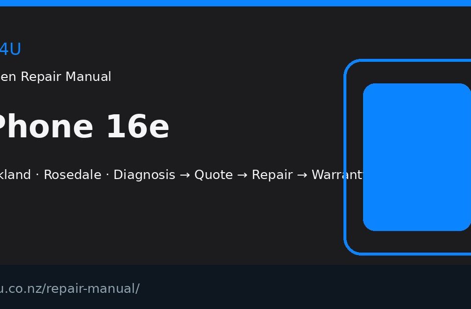 iPhone 16e screen repair manual — FIX4U Auckland