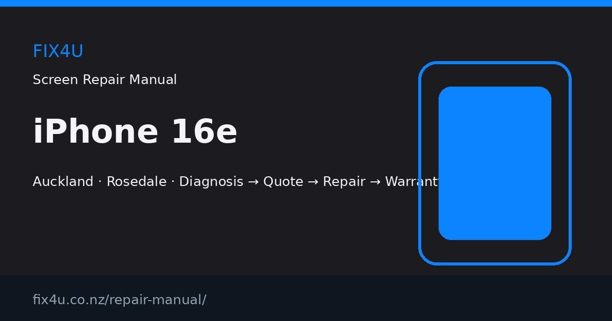 iPhone 16e Screen Repair Manual