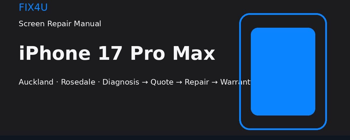 iPhone 17 Pro Max Screen Repair Manual | FIX4U iPhone 17 Pro Max screen repair manual — FIX4U Auckland