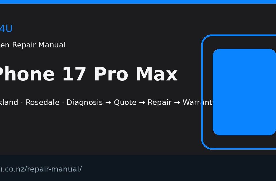 iPhone 17 Pro Max screen repair manual — FIX4U Auckland