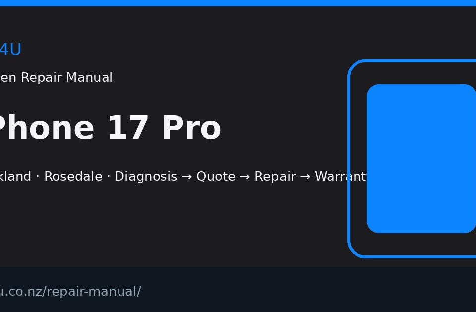 iPhone 17 Pro screen repair manual — FIX4U Auckland