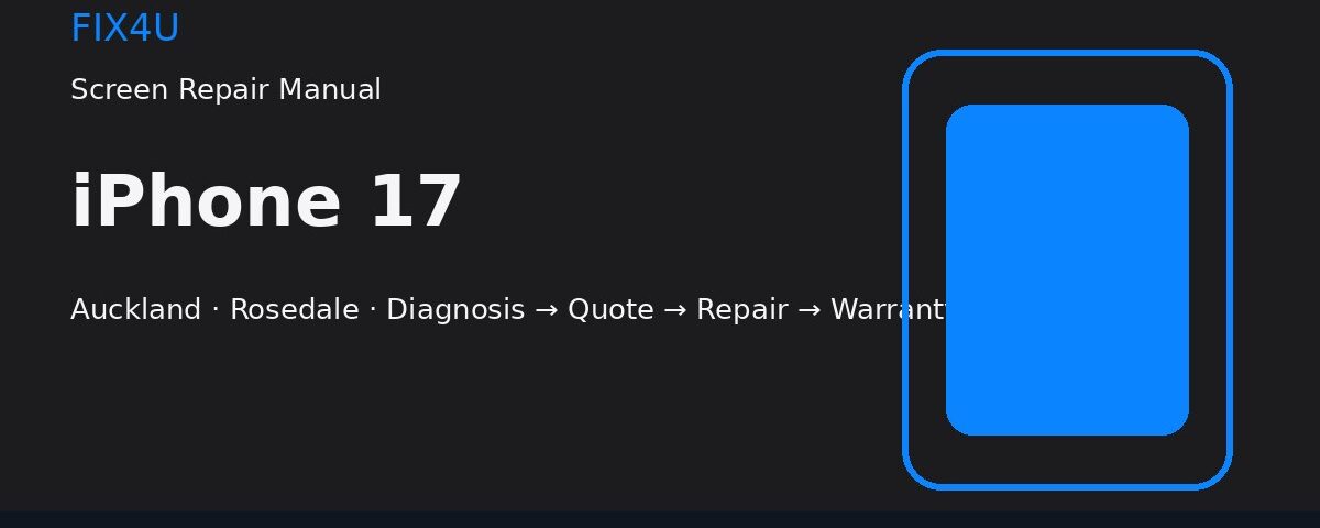 iPhone 17 screen repair manual — FIX4U Auckland