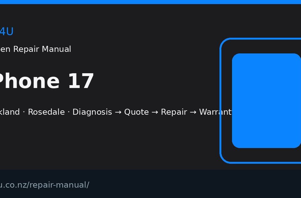 iPhone 17 screen repair manual — FIX4U Auckland