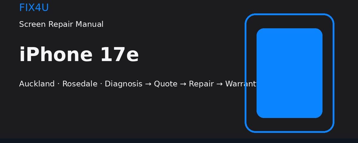 iPhone 17e screen repair manual — FIX4U Auckland