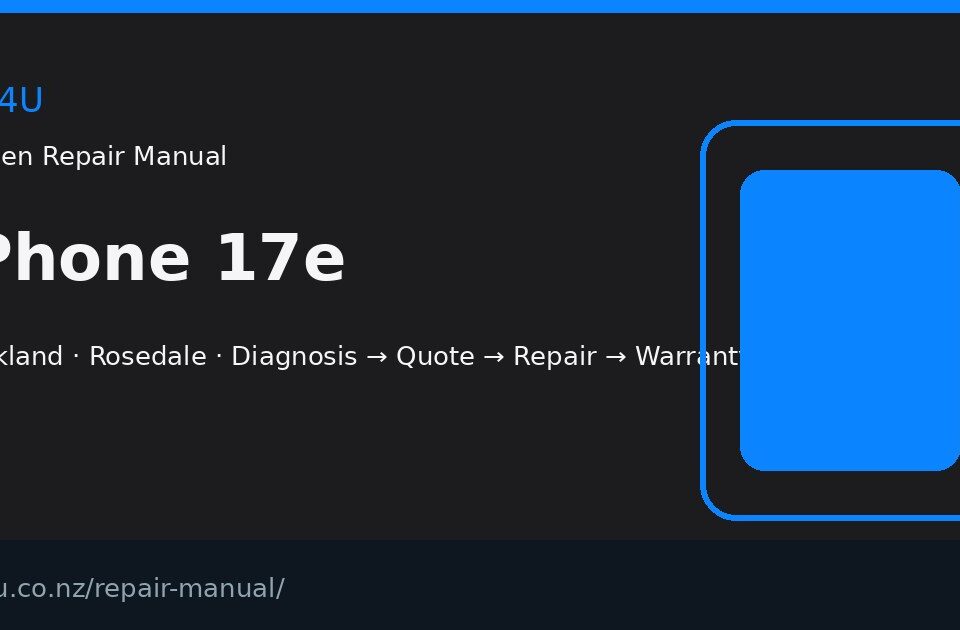 iPhone 17e screen repair manual — FIX4U Auckland