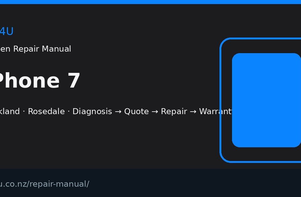 iPhone 7 screen repair manual — FIX4U Auckland