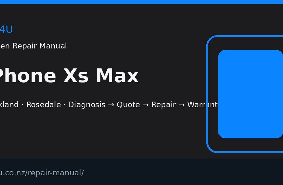 iPhone Xs Max screen repair manual — FIX4U Auckland