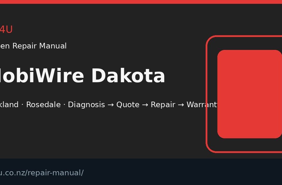 MobiWire Dakota screen repair manual — FIX4U Auckland