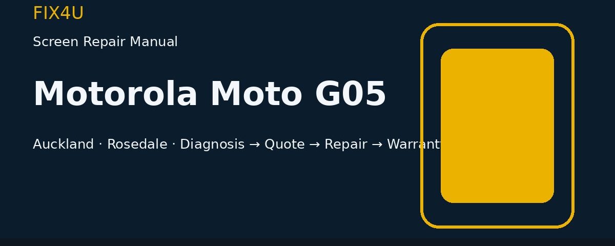 Motorola Moto G05 Screen Repair Manual | FIX4U Motorola Moto G05 screen repair manual — FIX4U Auckland