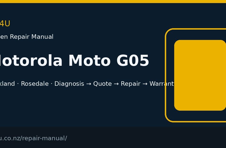 Motorola Moto G05 screen repair manual — FIX4U Auckland