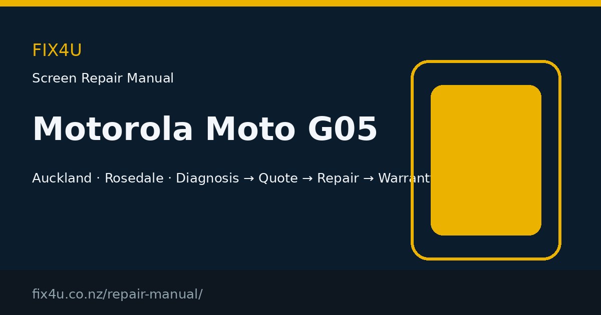 Motorola Moto G05 Screen Repair Manual