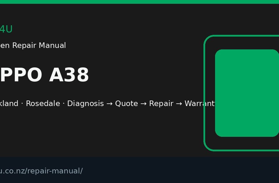 OPPO A38 screen repair manual — FIX4U Auckland