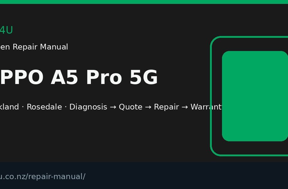 OPPO A5 Pro 5G screen repair manual — FIX4U Auckland