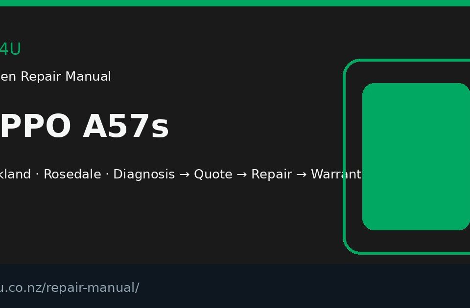 OPPO A57s screen repair manual — FIX4U Auckland