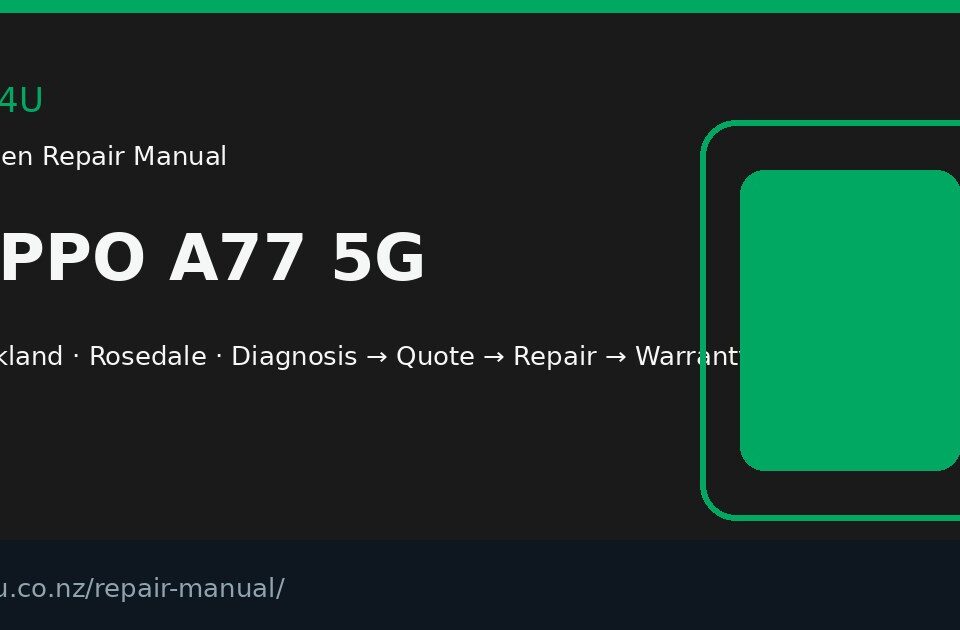 OPPO A77 5G screen repair manual — FIX4U Auckland