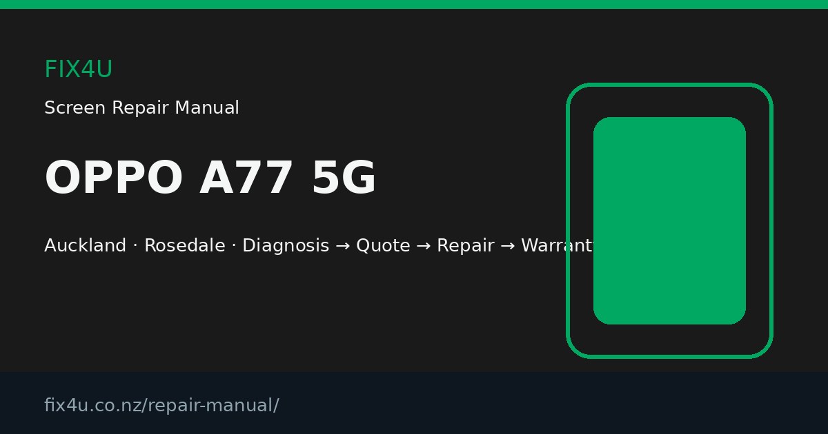 OPPO A77 5G Screen Repair Manual