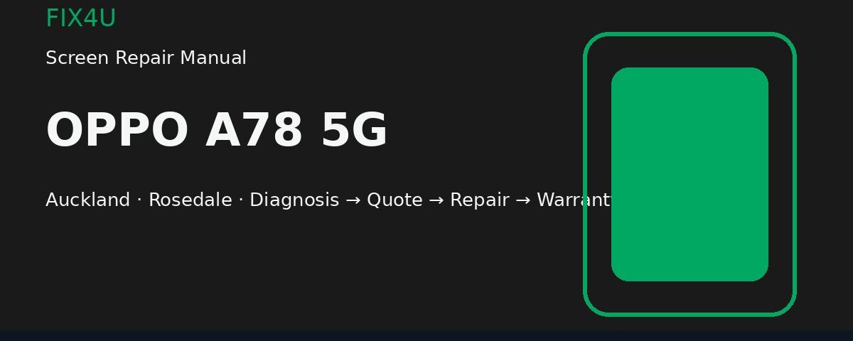 OPPO A78 5G Screen Repair Manual | FIX4U OPPO A78 5G screen repair manual — FIX4U Auckland