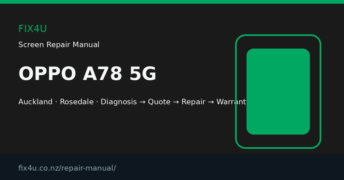 OPPO A78 5G Screen Repair Manual