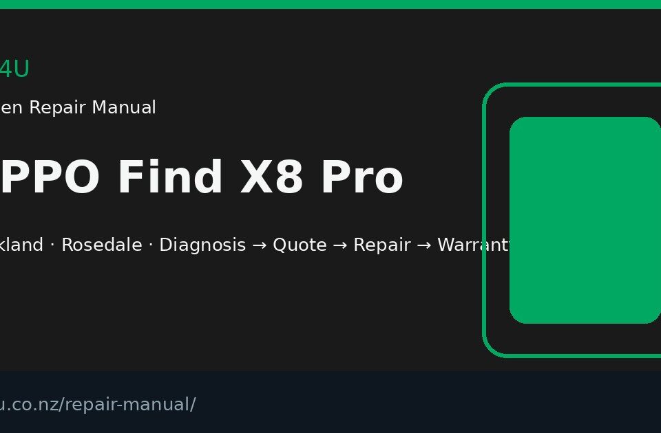 OPPO Find X8 Pro screen repair manual — FIX4U Auckland