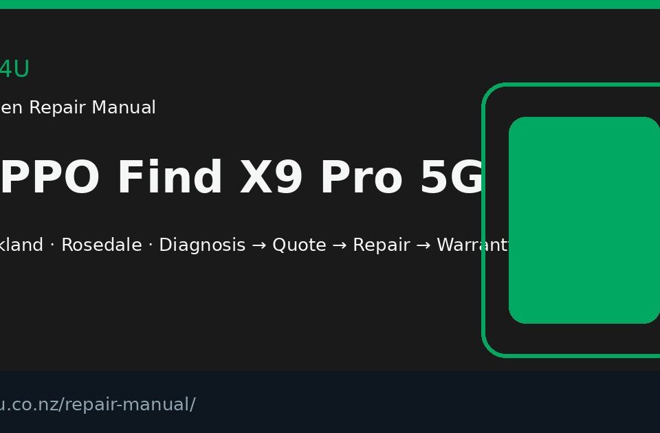 OPPO Find X9 Pro 5G screen repair manual — FIX4U Auckland