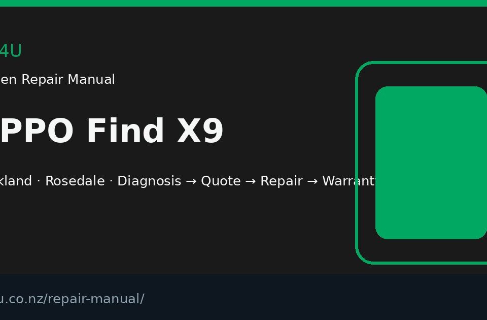 OPPO Find X9 screen repair manual — FIX4U Auckland