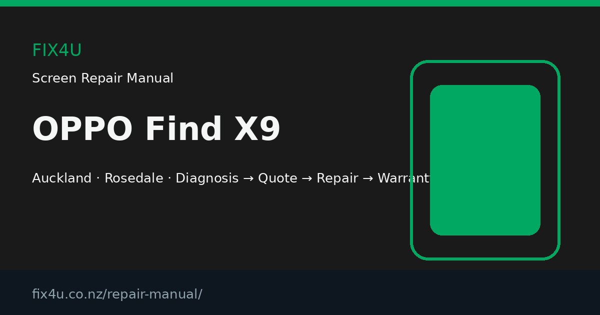 OPPO Find X9 Screen Repair Manual