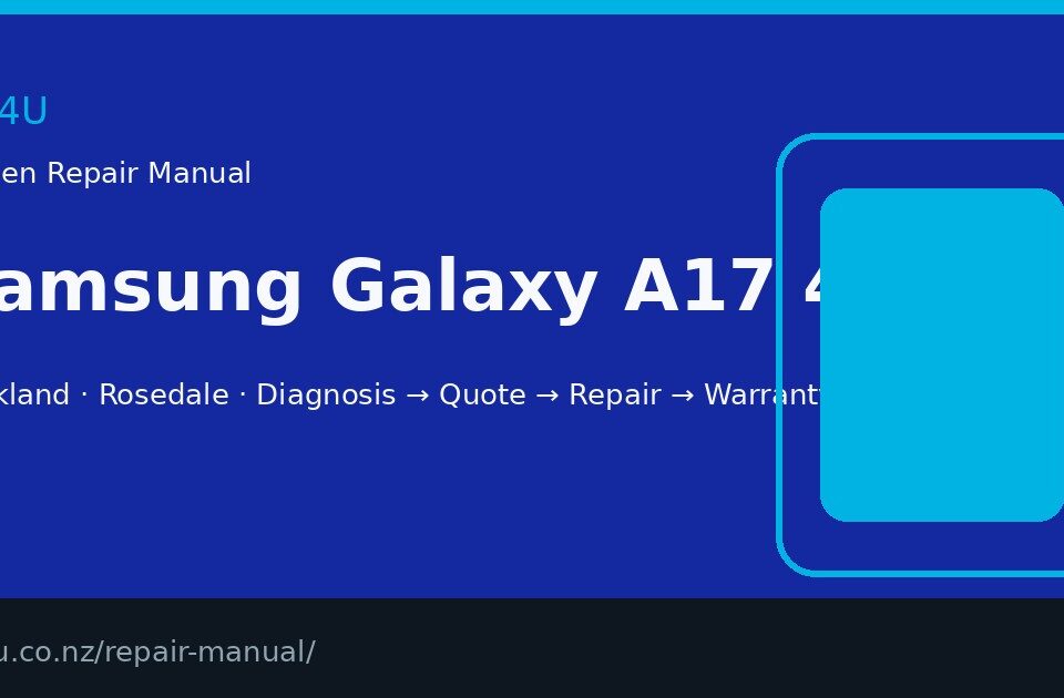Samsung Galaxy A17 4G screen repair manual — FIX4U Auckland