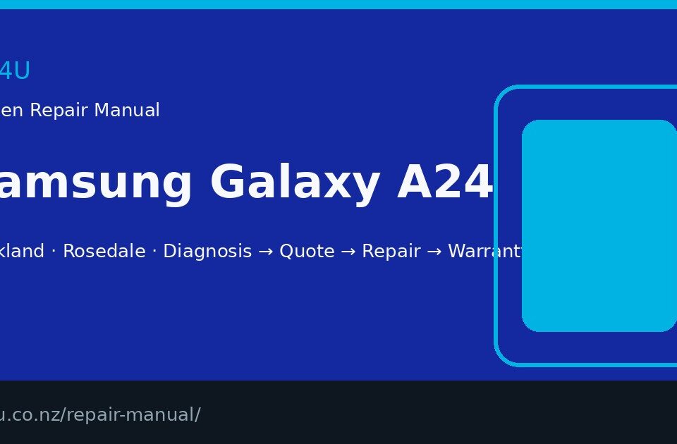 Samsung Galaxy A24 screen repair manual — FIX4U Auckland