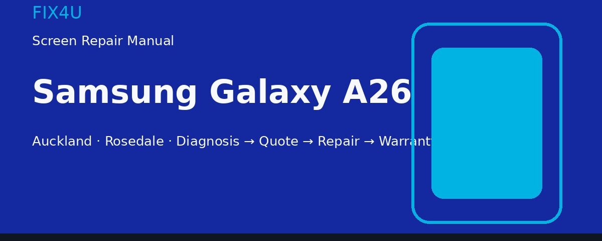 Samsung Galaxy A26 screen repair manual — FIX4U Auckland