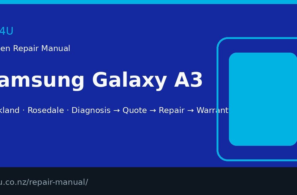 Samsung Galaxy A3 screen repair manual — FIX4U Auckland