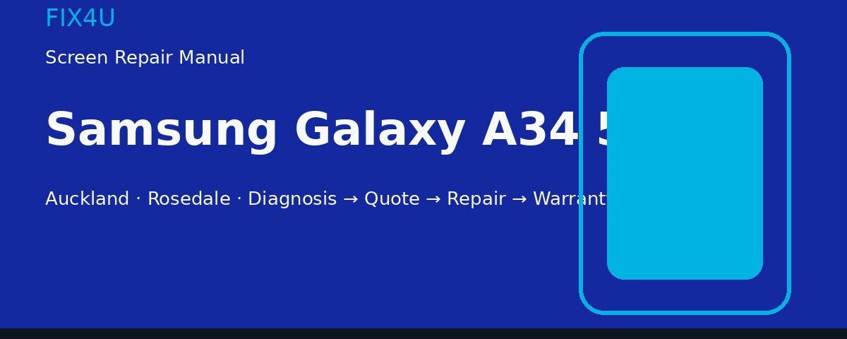 Samsung Galaxy A34 5G screen repair manual — FIX4U Auckland