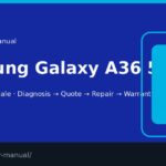 Samsung Galaxy A36 5G screen repair manual — FIX4U Auckland